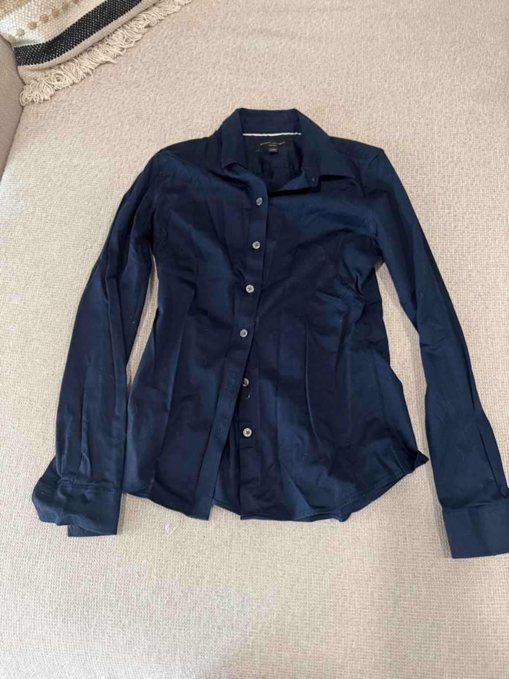 Banana Republic Navy Blue Button-Down Shirt